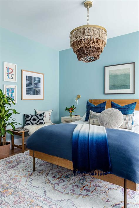This Blue Bedroom Is A Lesson In Restorative Design Clare Blue Bedroom Walls Blue Bedroom
