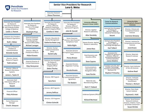 Office Of The Senior Vice President For Research Organizational Chart