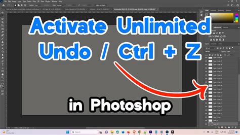 How To Activate Unlimited Undo Ctrl Z In Adobe Photoshop Undo Up