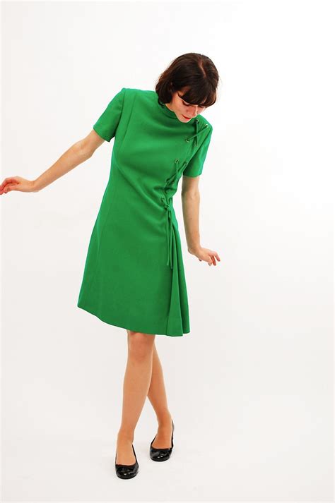 Vintage 1960s Mod Dress 60s Shift Dress Kelly By Concettascloset
