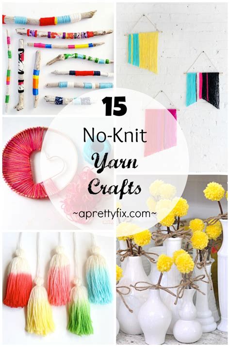 15 No Knit Yarn Crafts A Pretty Fix