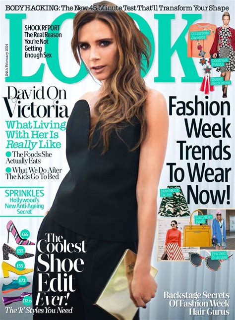Victoria Beckham On The Cover Of Look Magazine Uk February 2014 Issue
