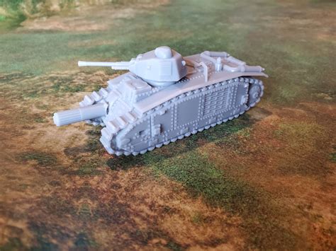 3d Printing Char B1 Bis Ter And Quater For Dust Warfare 1947 Made