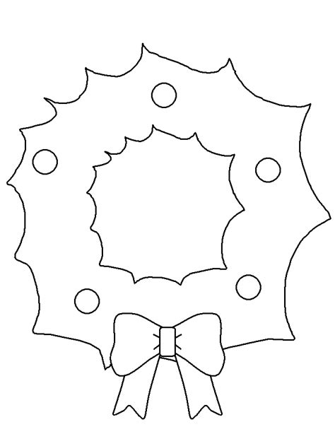 printable wreath christmas coloring pages