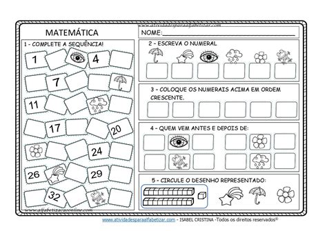 Plano De Aula De Matemática 1 Ano Números E Quantidades