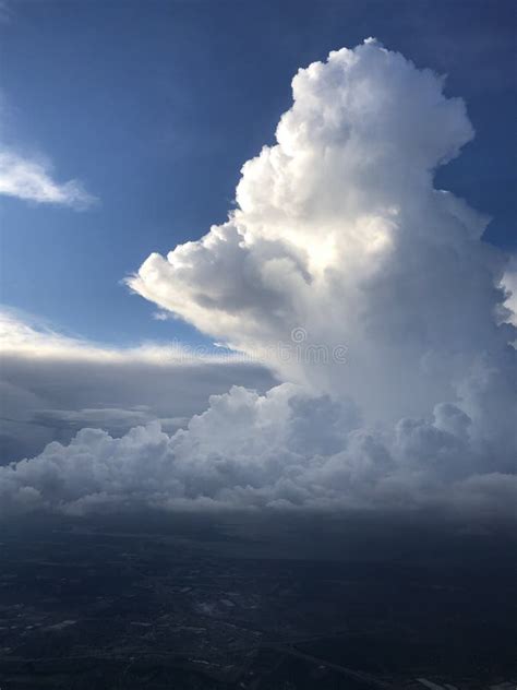 Aerial View Of Cumulonimbus Clouds Stock Image Image Of View Summer