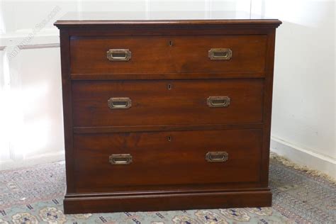 3 Drawer Mahogany Campaign Chest From Hms Renown Antiques Atlas