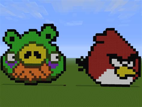 Les Constructions De Nathan Pixel Art Angry Birds