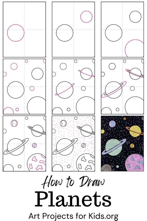 Learn How To Draw Planets With An Easy Step By Step Pdf Tutorial