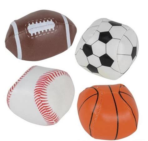 tr71677 2 soft stuffed sports ball assortment