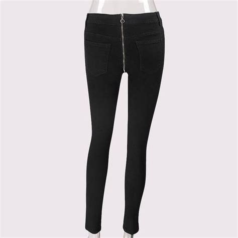 Womail Women Casual Back Zipper Pencil Stretch Denim Skinny Jeans Pant