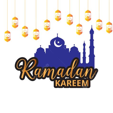 Ramadan Kareem Avec Mosquée Historique Png Or Cadre Islamique