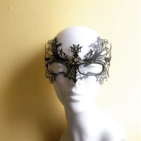 Masquerade Mask To Wear With Glasses Halloween Masks To Wear Etsy