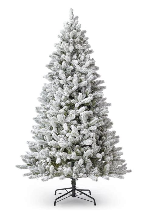 8 King Flock Artificial Christmas Tree Unlit Flocked Artificial