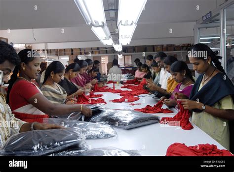 Garments Packing In A Garment Industry Garment Factory Tirupur