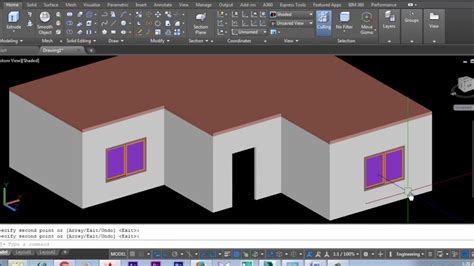 Autocad 3d House Modeling Tutorial For Beginners Autocad 2018 Youtube