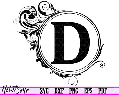 Download Circular D Monogram SVG Circular Floral Letter D Alphabet SVG | Etsy (с изображениями)