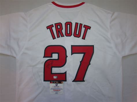 Lot Detail Mike Trout Signed Angels Jersey