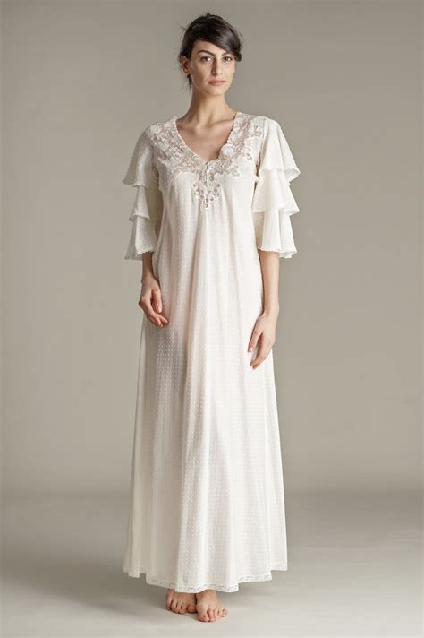 B2b Mussola Cotton Nightgown Dress Italian Lingerie Giselle Dress