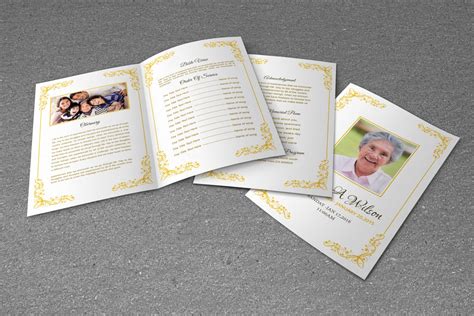 Funeral Program Template Ms Word Printable Instant Etsy Funeral Images