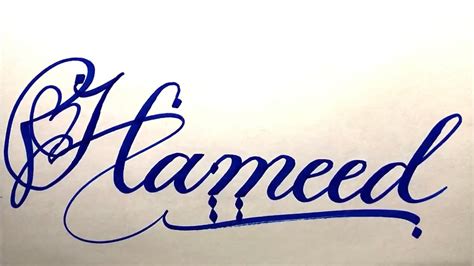 Hameed Name Signature Calligraphy Status How To Draw Cursive