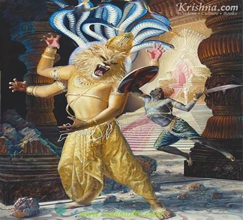 Narasimha Avatar Is The Half Man Half Lion Incarnation Of Hindu God Sri