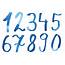 Blue Watercolor Numbers PNG Transparent  OnlyGFXcom