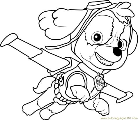 Skye paw patrol colouring pages. Skye Coloring Page - Free PAW Patrol Coloring Pages ...