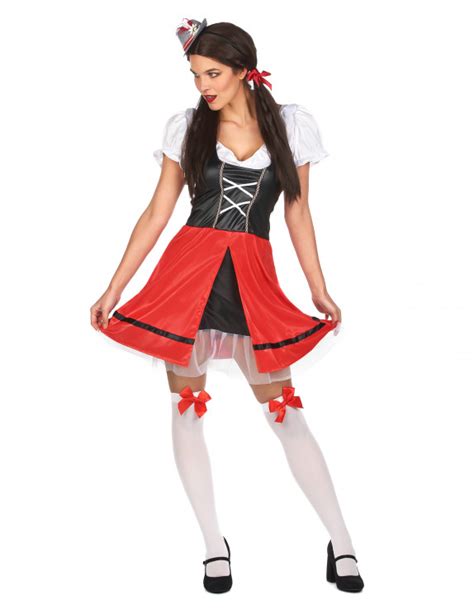 sexy bayerin dirndl kostüm für damen schwarz weiss rot kostüme für erwachsene und günstige