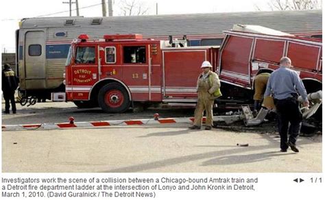 Amtrak Sues Detroit Over Train Vs Fire Truck Collision Wildfire Today