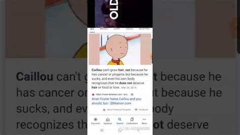 Why Doesnt Caillou Have Hair Youtube