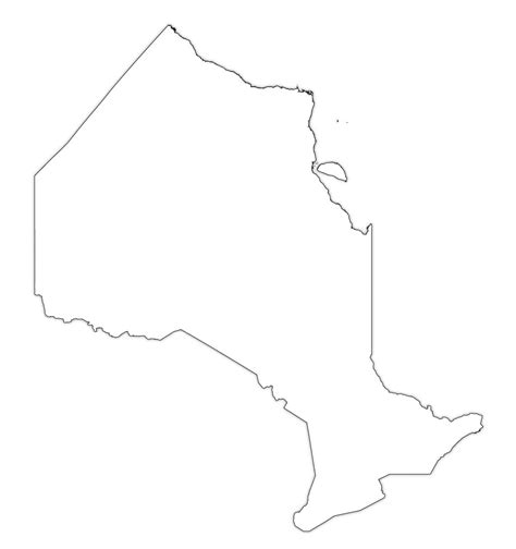 Ontario Outline Map Ontario Blank Map