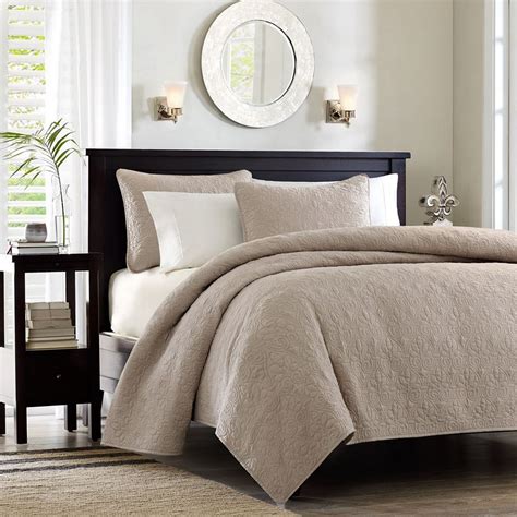 With throw pillows, kids' character bedding sets, mattress pads and protectors, your. Quebec Khaki Coverlet by Madison Park - BeddingSuperStore.com