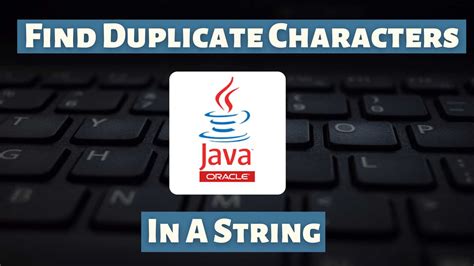 Print Duplicate Characters In String Using Java TechDecode Tutorials