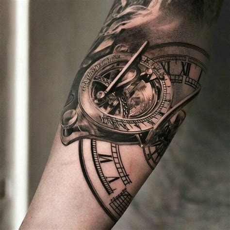 Time Machine Arm Tattoos For Guys Cool Arm Tattoos Tattoos