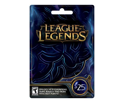 25 League Of Legends Game Card 1 Unit Incomm Game Cards Jean Coutu