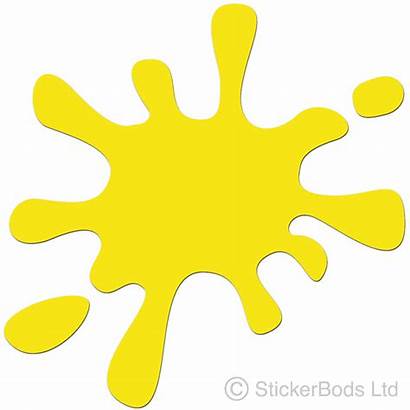 Paint Splash Splat Clipart Cartoon Splatter Yellow