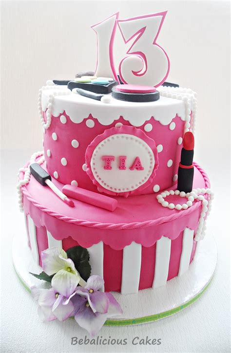 Pick a free holiday card template and use the design tool to customize it today. Sweet 13th Makeup Birthday Cake - shareacake.me ...