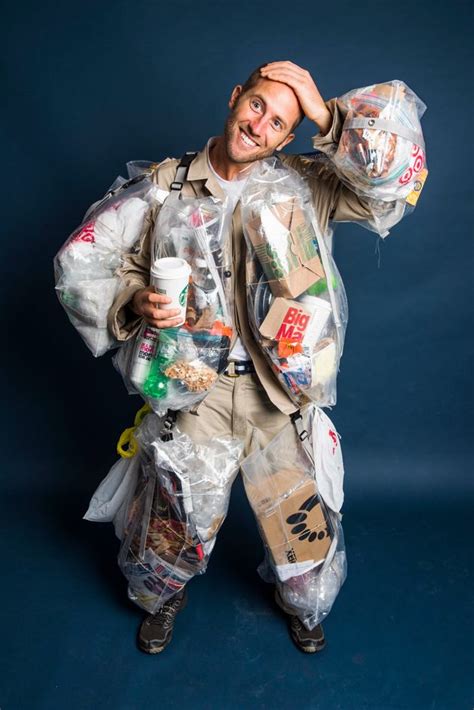 This Guy Is Wearing Every Piece Of Garbage He Generates For A Month