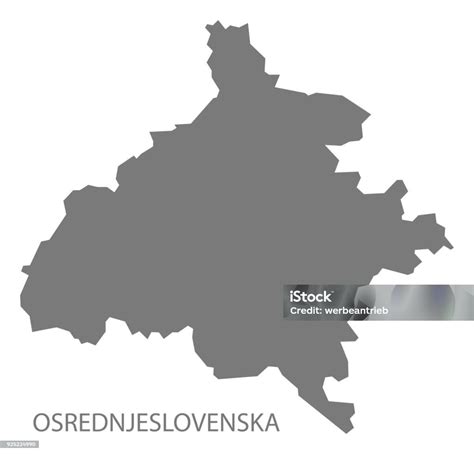 Vetores De Osrednjeslovenska Mapa Da Forma De Ilustração De Eslovénia E