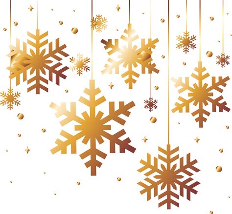 Download Gold Snowflake Png Copos De Nieve Navidad Png Image With No