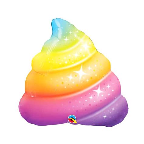 Rainbow Poop Emoji Sparkle Rainbow Poop Balloon Emoji Etsy