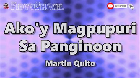 Akoy Magpupuri Sa Panginoon │ Fidyuoke Youtube
