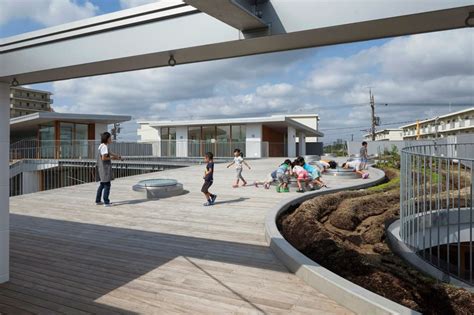 Aisaka Architects Atelier Organizes Japanese Nursery Around Grassy