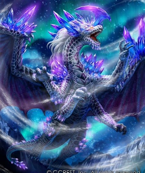 Crystal Dragon Mythical Creatures Fantasy Dragon Fantasy Creatures