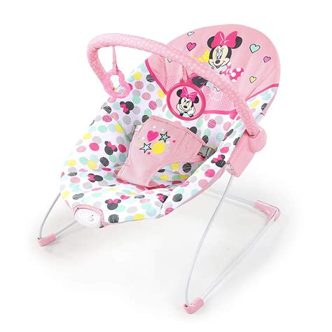 Disney Baby Minnie Mouse Vibrating Bouncer With Toy Bar Qatar Moms
