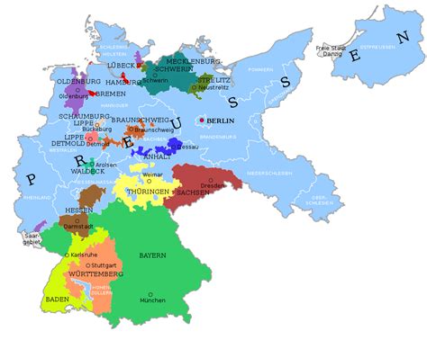 Diese politische karte von deutschland gibt einen überblick über die bundesländer, städte und die verkehrsinfrastruktur der bundesrepublik. Die Weimarer Republik