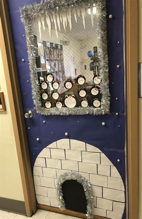 Create A Winter Wonderland With Penguin And Igloo Classroom Door Decoration