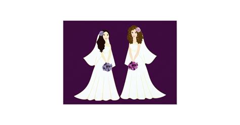 two brides lesbian wedding or ceremony invitations zazzle