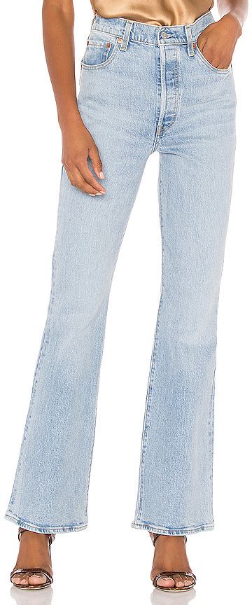 Levis Ribcage Flare Shopstyle Distressed Jeans